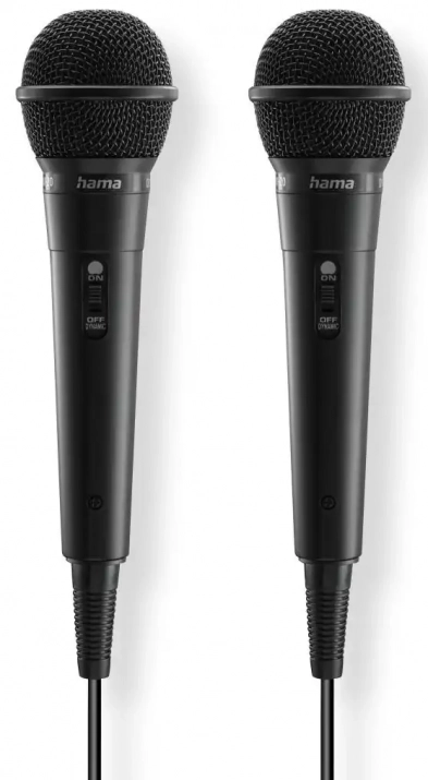 Комплект микрофони Hama Karaoke, 2 броя, Черни | 46002 1