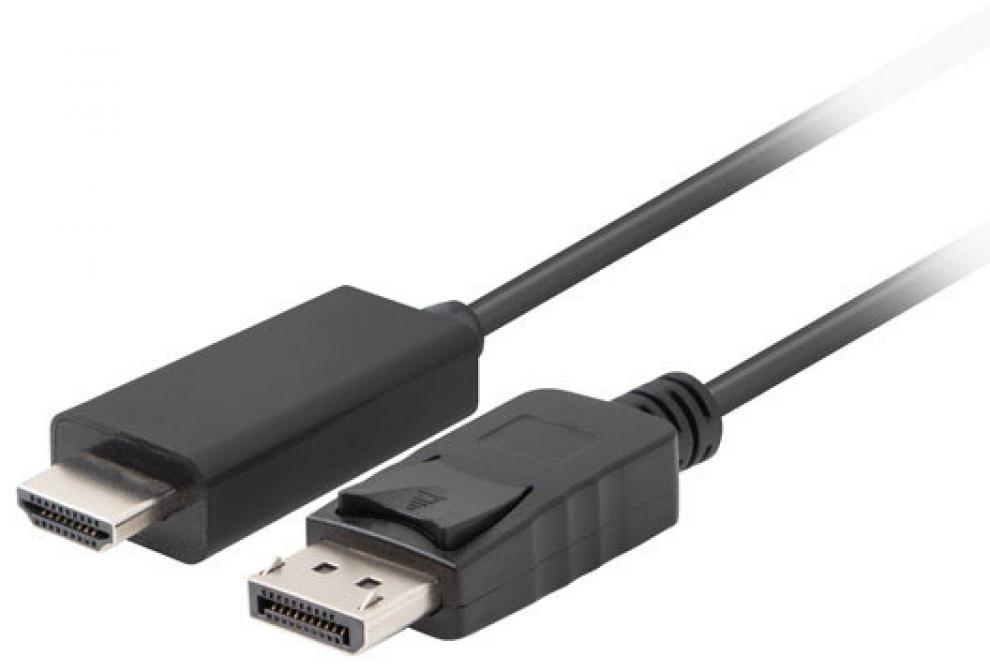 Кабел Lanberg display port V1.1(м) към  HDMI(м), 1.8m, Black | CA-DPHD-11CC-0018-BK 1
