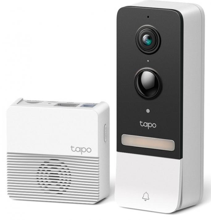 Интелигентен видео звънец с батерии TP-Link Tapo D230S1, 2K 5MP, 2.1mm, Бял/Черен 1