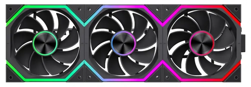 Комплект вентилатори Gamemax FN12A-N2 WL-R, 3 x 120mm, ARGB, Reversе, Черен | 9501-0201R0043 1