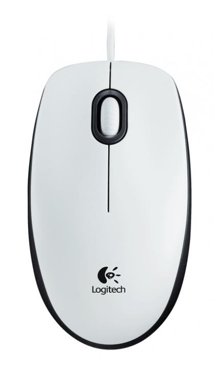 Оптична мишка Logitech M100, Бял/Черен 1