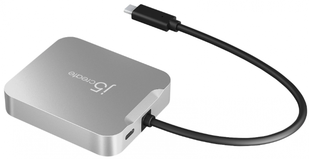 Докинг станция 5 порта j5create JCD391 Multi-Port, Сребриста 1