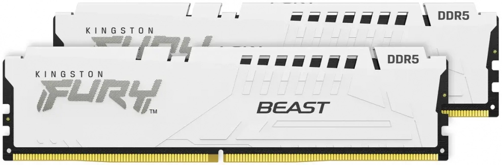 Kingston FURY Beast White 64GB (2 x 32GB) DDR5 6000MHz CL36 AMD EXPO | KF560C36BWEK2-64 1