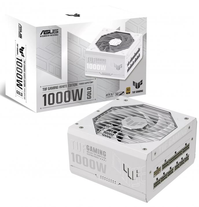 ASUS TUF Gaming 1000W, 80+ Gold, White Edition  1
