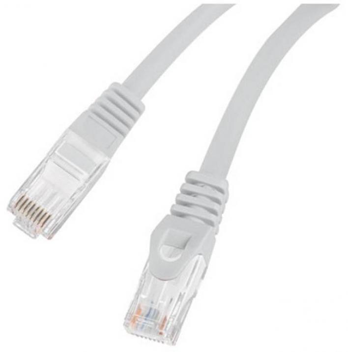 Кабел Lanberg RJ-45 към RJ-45 CAT.6 UTP LSZH CCA, 0.5 метра, Fluke Passed, Сив 1