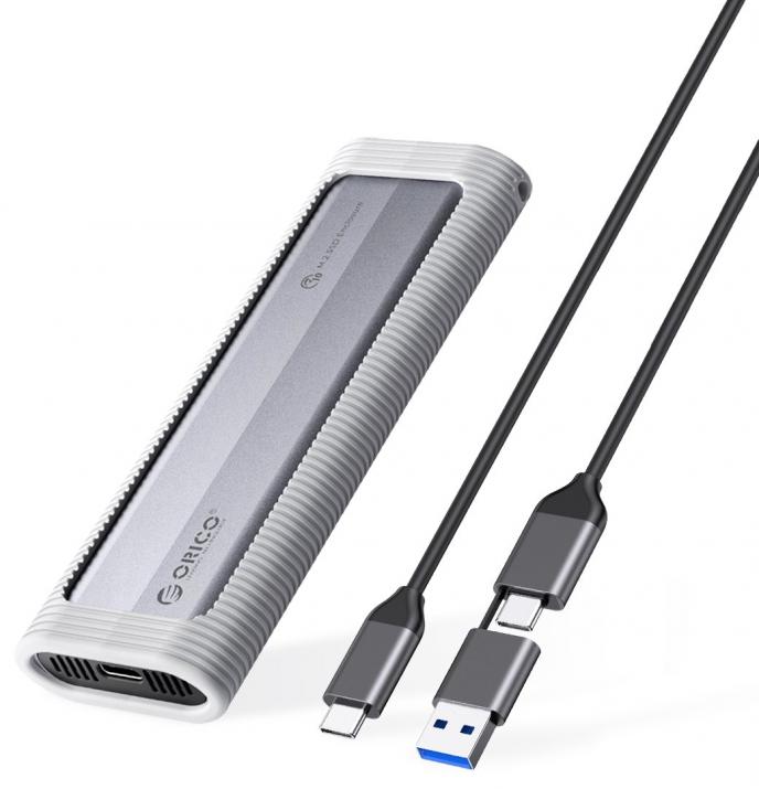 Външна кутия за SSD диск Orico  AXM2S-G2-V1, за M.2 NVMe/SATA, Сива 1