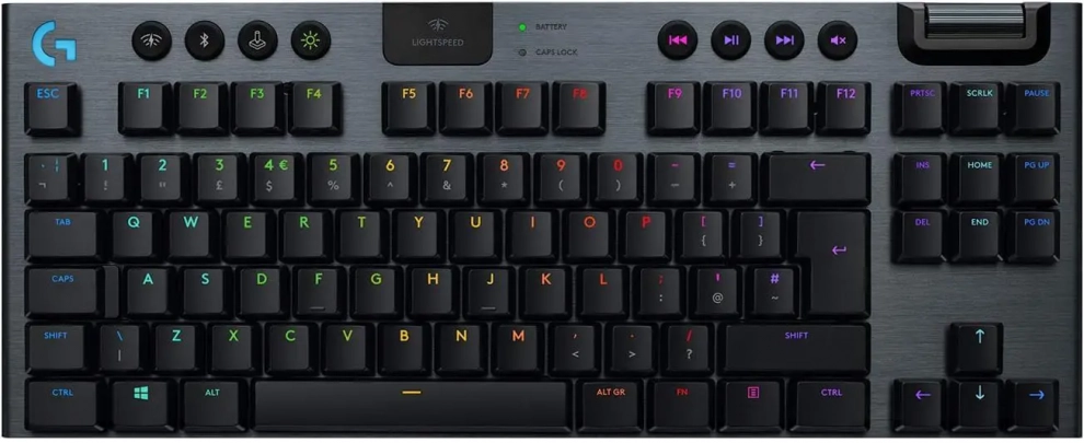 Безжична геймърса механична клавиатура Logitech G915 X LIGHTSPEED TKL Low-Profile, Tactile Switches, Черна | 920-012721
  1