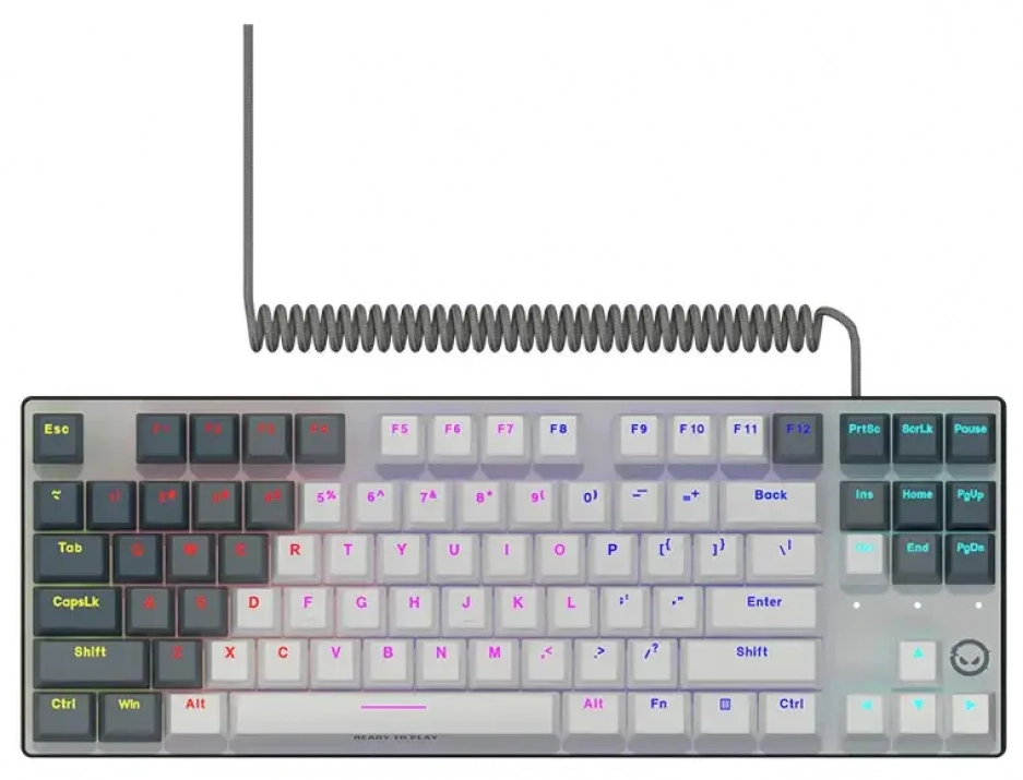 Геймърска механична клавиатура Lorgar Azar 514 TKL, Dream Switches, RGB, US, Бяла | LRG-GK514TKL-WH-US 1