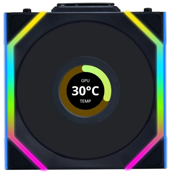 Вентилатор Lian Li UNI SL Wireless LCD Reverse Blade, ARGB, 120 mm, Black | 12RSLLCD1W1B 1