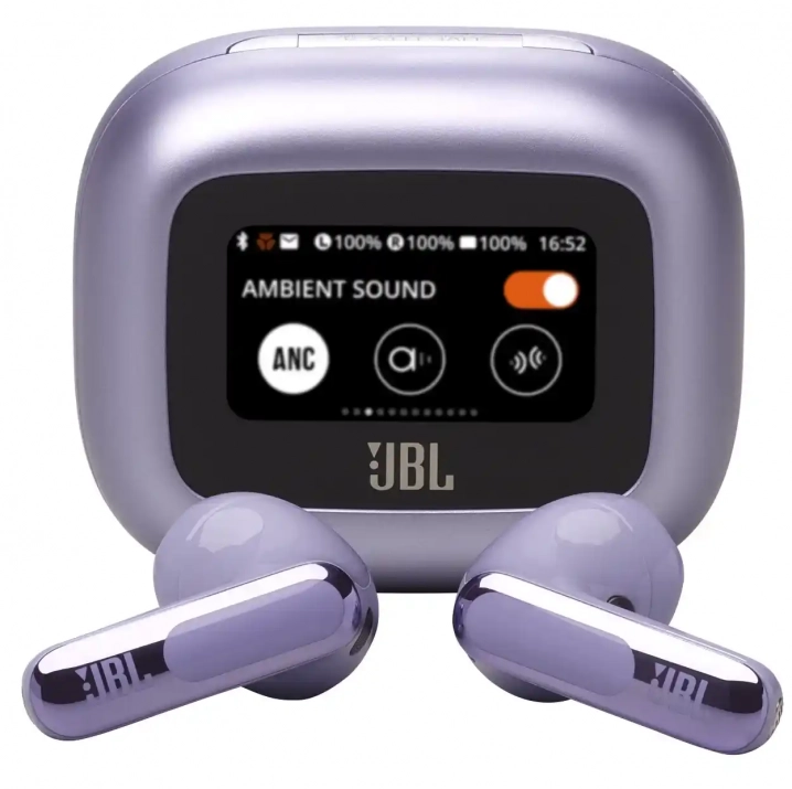 Безжични Bluetooth слушалки JBL Live Flex 3, TWS, ANC, Лилави | JBLLIVEFLEX3PUR 1