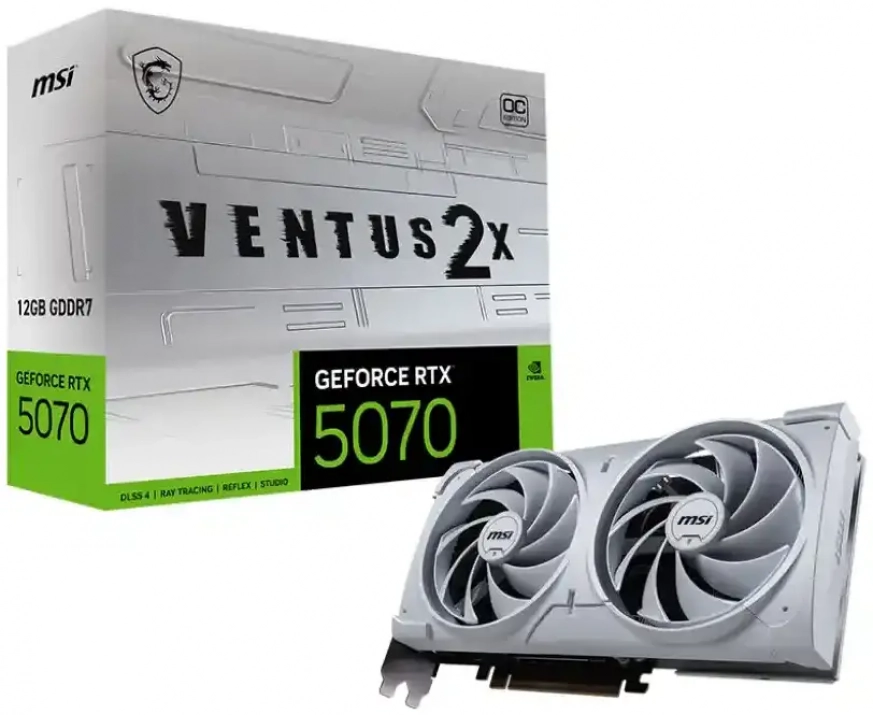 MSI GeForce RTX 5070 12GB GDDR7 VENTUS 2X OC White Edition 1