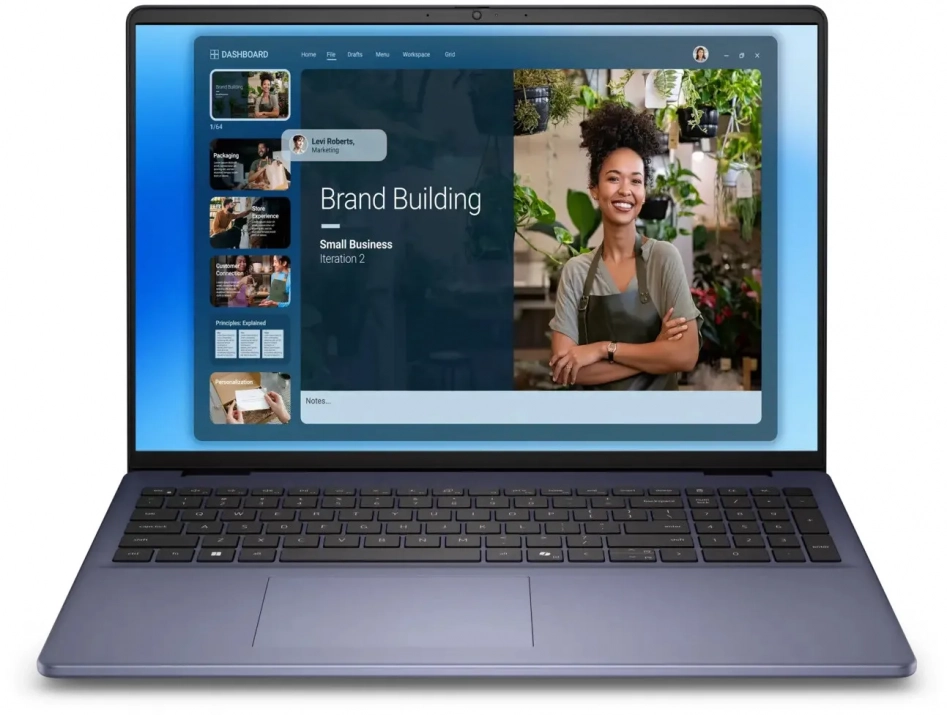 Dell 16 DC16251, 16" FHD+ IPS, Intel Core 7 150U, 16GB, 1TB SSD, GeForce MX570A 2GB, Win 11 Pro, Aluminum, Midnight Blue | DC16251_RPLU-R_002 1