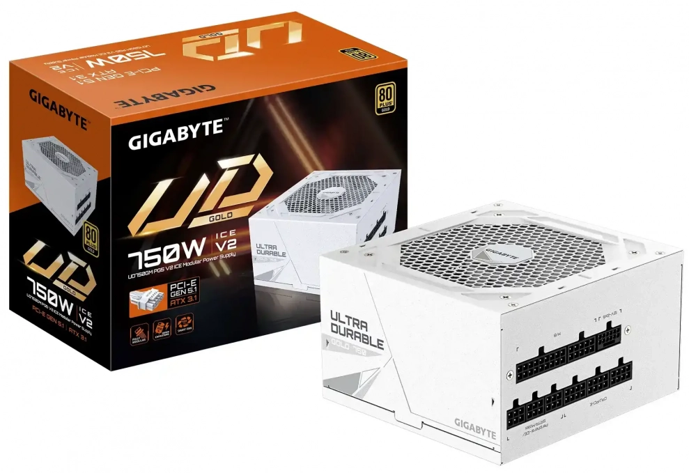 Gigabyte UD750GM PG5 ICE, 750W, 80 Plus Gold, Full Modular, White 1