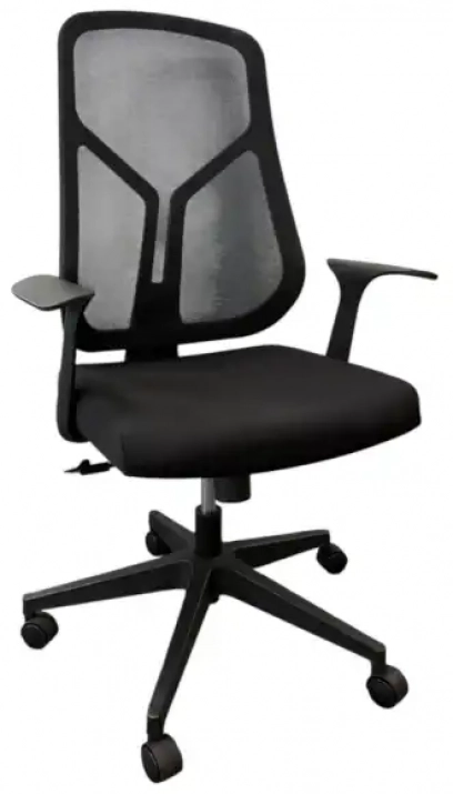 Ергономичен офис стол Omega Black TILT - Черен 1