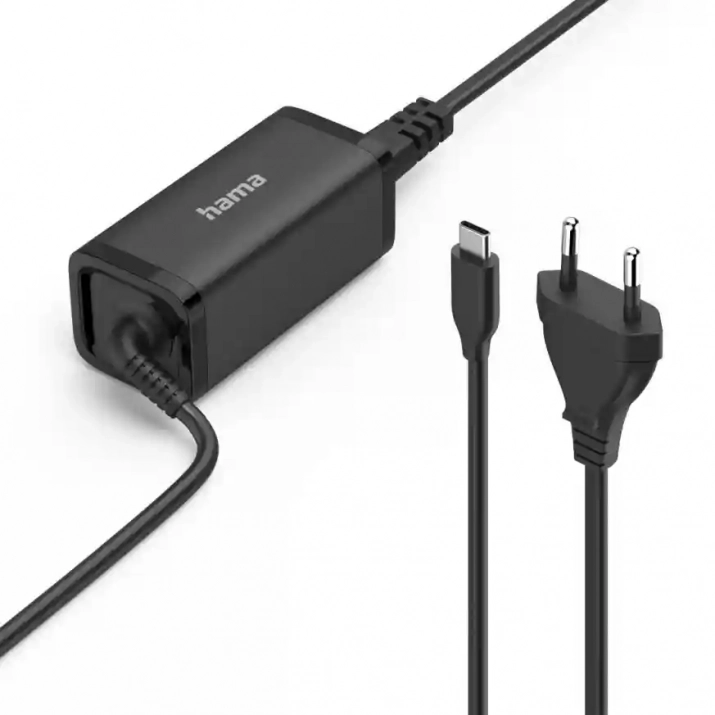 Универсално зарядно за лаптоп Hama, USB-C, 65W PD, GaN, Черно | 200023 1