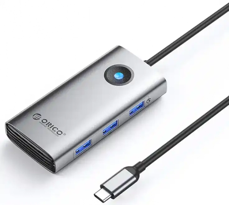 Докинг станция Orico 6-портова, USB 3.1 Type-C, Сива | PW11-6PR-GY-EP    1