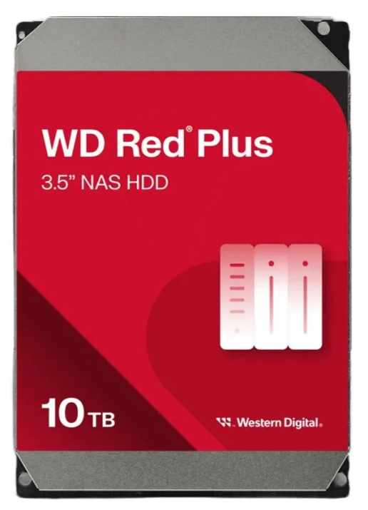 Western Digital Red Plus 10TB NAS, 3.5", 512MB, 7200RPM | WD100EFGX 1