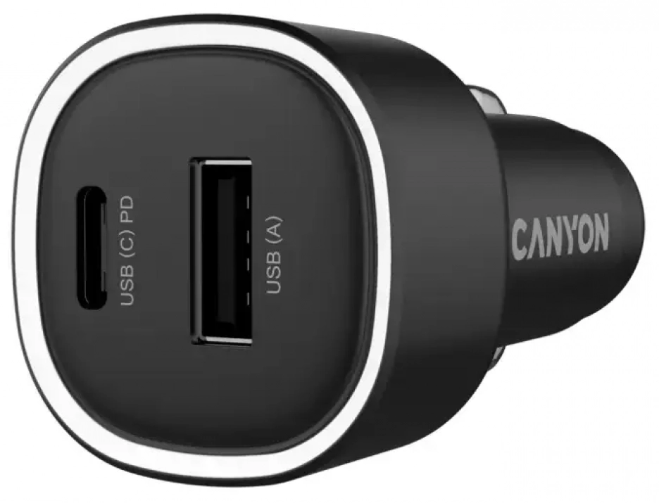 Зарядно за кола Canyon OnDrive 85, 85W PD,  USB-A, USB-C, Черно | CNE-CCABR8AC 1