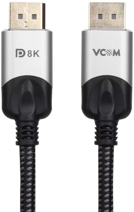 Кабел VCom CG635 Display Port M/M 1.4, 8K, 10м, Черен/Сив | CG635-10.0m 1