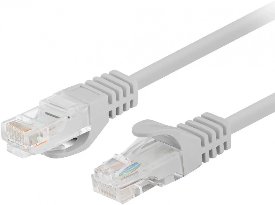 Пач кабел Lanberg RJ-45 към RJ-45 CAT.5E, 1 метър, Сив | PCU5-10CC-0100-S 1