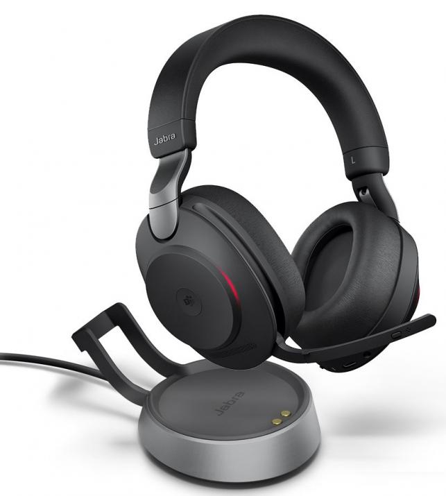 Безжични Bluetooth слушалки Jabra Evolve2 85 UC Stereo + стойка, Link380 USB-C, Черни | 28599-989-889 1