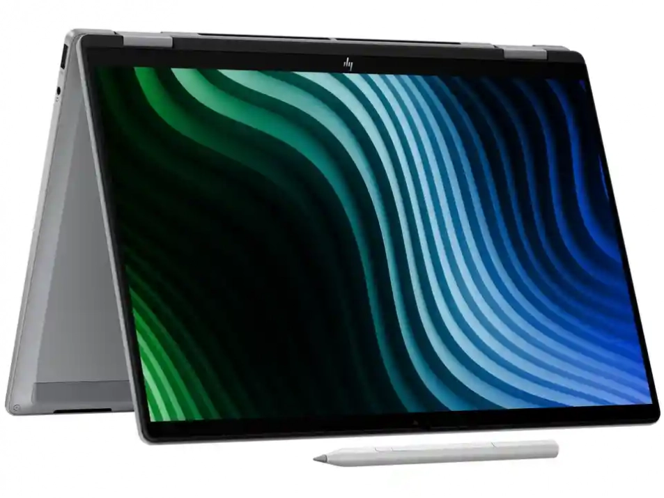 HP OmniBook X Flip 2-in-1 Next Gen AI 14-fm0007na, 14" 2.8K OLED Touch, Intel Core Ultra 7 256V, 16GB, 1ТB SSD, Win 11 Home, Meteor silver aluminum + Pen | renew BH3F1EAR 1