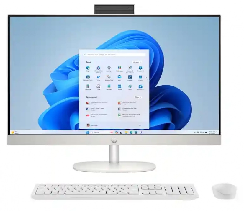 HP All-in-One 27-cr0048na, 27" FHD IPS, i7-1355U, 8GB, 1TB SSD, Win 11 Home, White | renew BN4P6EAR 1