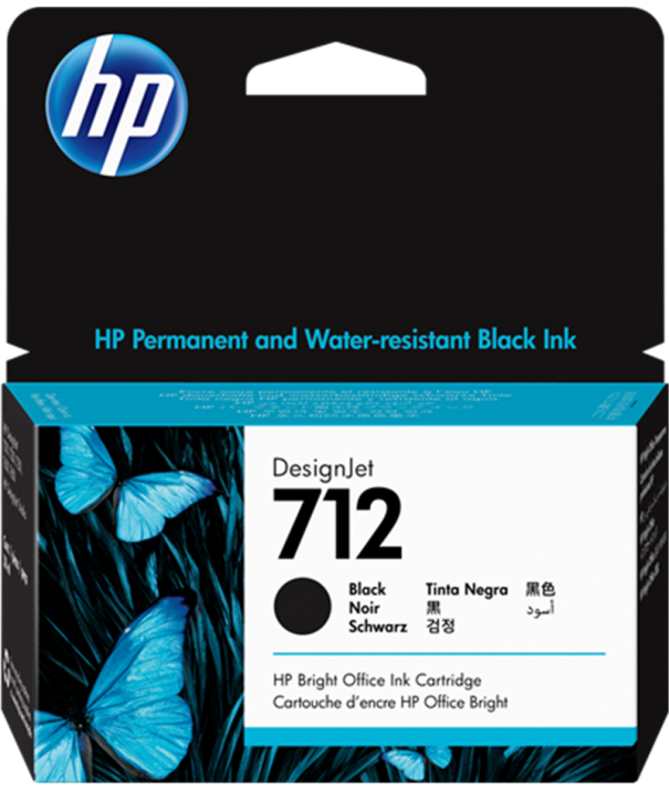 Мастило HP DesignJet 712, 38ml, Black | 3ED70A