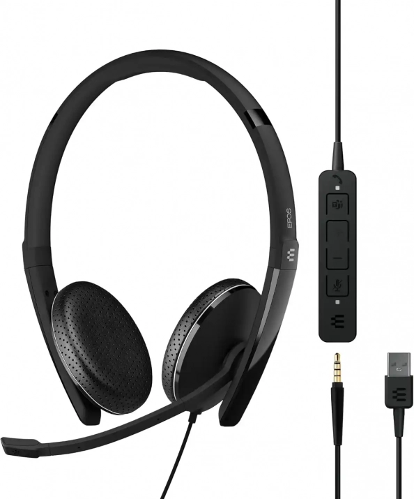 Слушалки EPOS ADAPT 165T, USB-C II, ANC, MS, Черни | 1000906 1