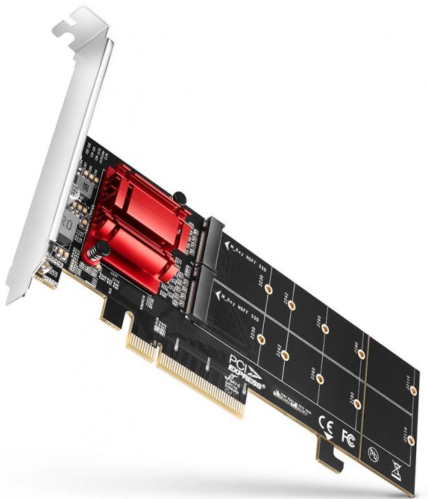 Контролер Axagon PCEM2-ND, PCI Express 2 x M.2 NVME x8  1