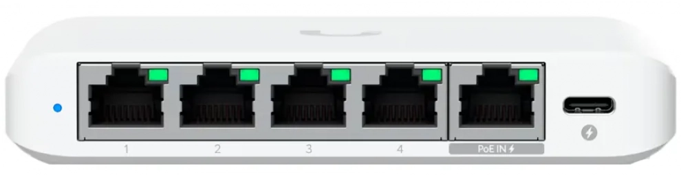 Суич Ubiquiti Flex Mini 2.5G, 5-портов, Бял | USW-Flex-2.5G-5 1