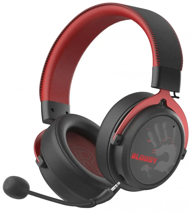 Безжични Bluetooth геймърски слушалки A4tech Bloody MR590, LED, ENC шумопотискане, Черни/Червени 1
