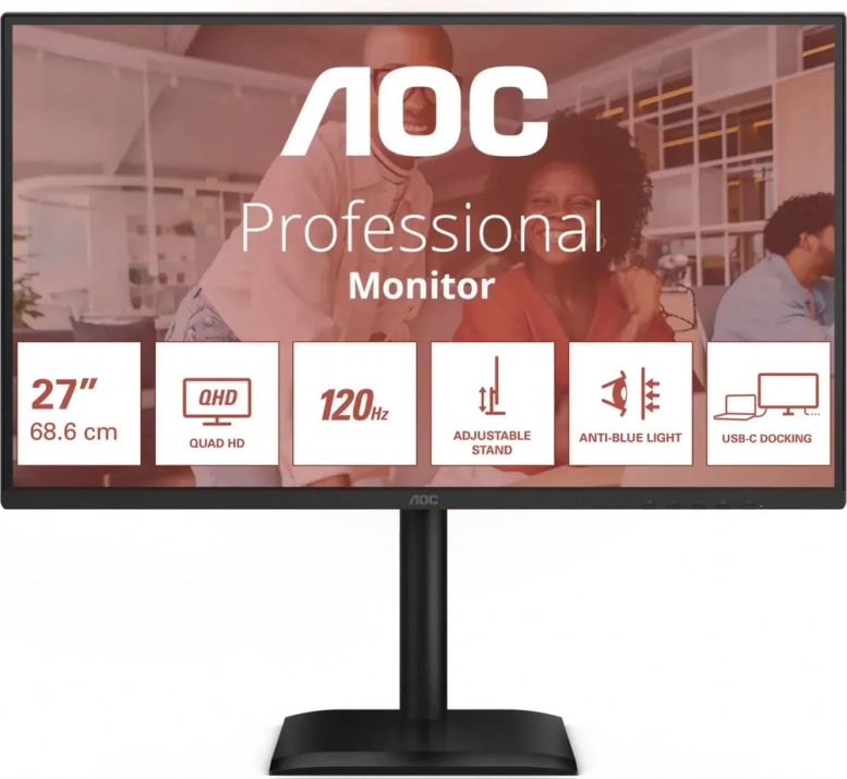 Монитор AOC Q27E4CV, 27" IPS QHD (2560 x 1440), 4ms, 120Hz | Q27E4CV 1