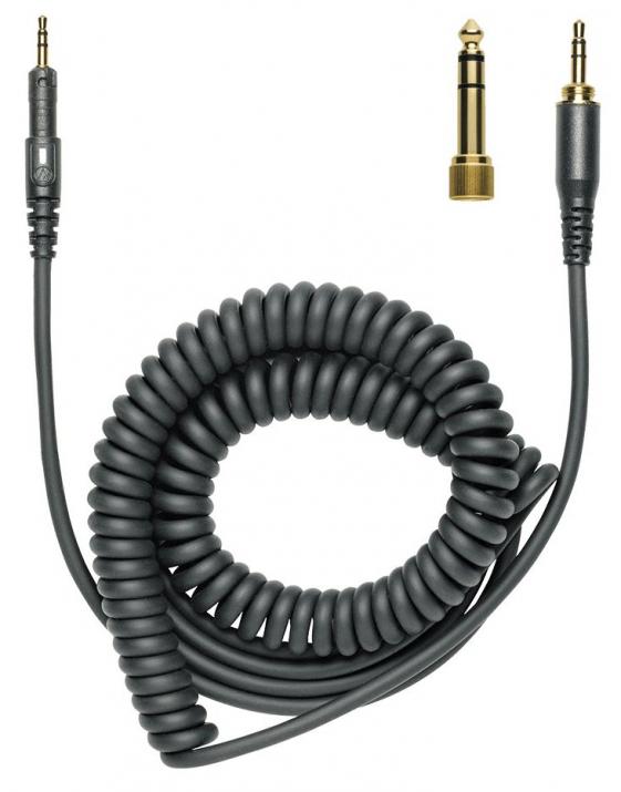 Кабел Audio-Technica HP-CC, 3.5 мм + адаптер 6.3 мм, 3 м, Черен | ATPT-M50XCAB2BK