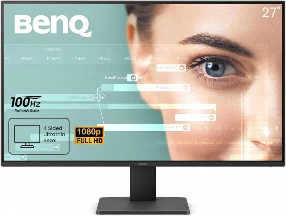 Монитор BenQ GW2791, 27", IPS, FHD (1920 x 1080), 100Hz, 5ms, Черен | 9H.LNFLJ.LBE
 1
