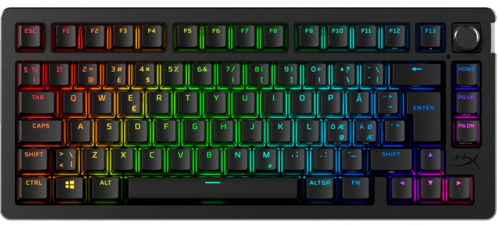 Безжична геймърскa механична клавиатура HyperX Alloy Rise 75, RGB, Черна | 91Y91AA#ABA 1