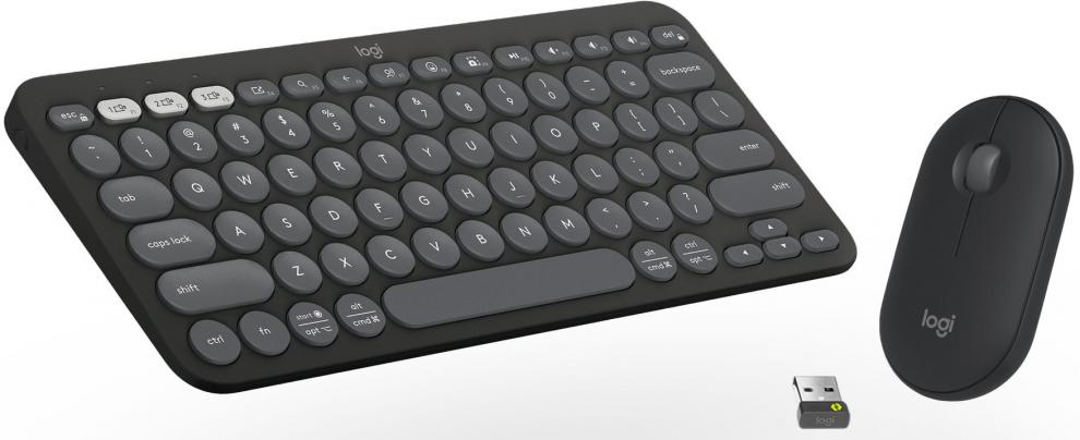 Комплект клавиатура и мишка Logitech Pebble 2 Combo, Черен | 920-012239 1