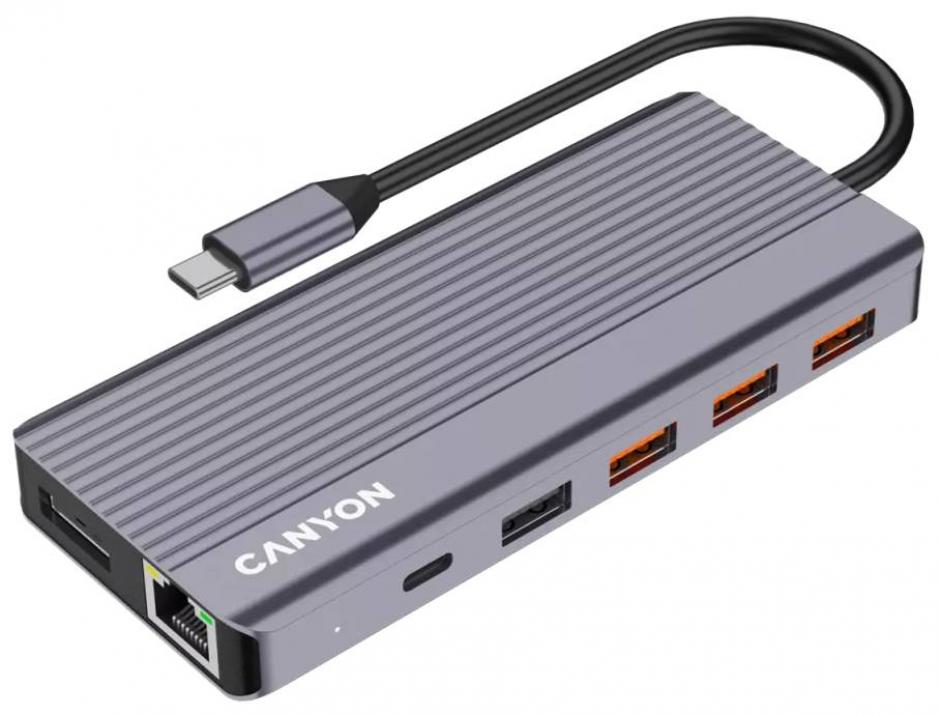 USB хъб Canyon DS-16, 13-портов, Сив | CNS-TDS16 1