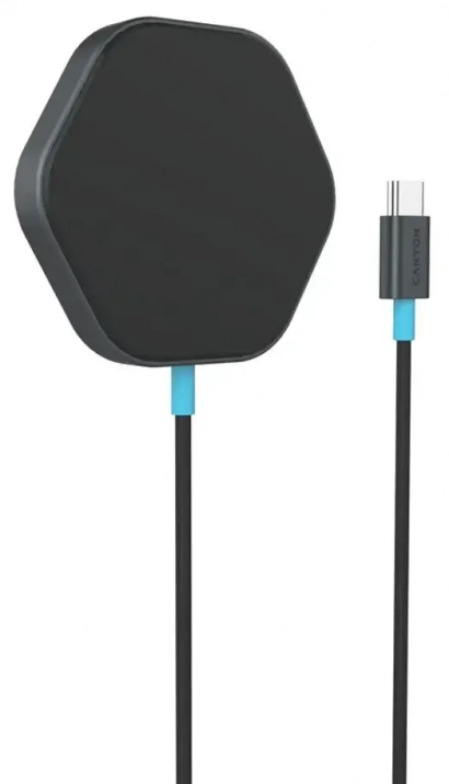 Безжично зарядно Canyon HEXAGON 110, 15W, Qi2, Сиво | CNS-WCS110 1