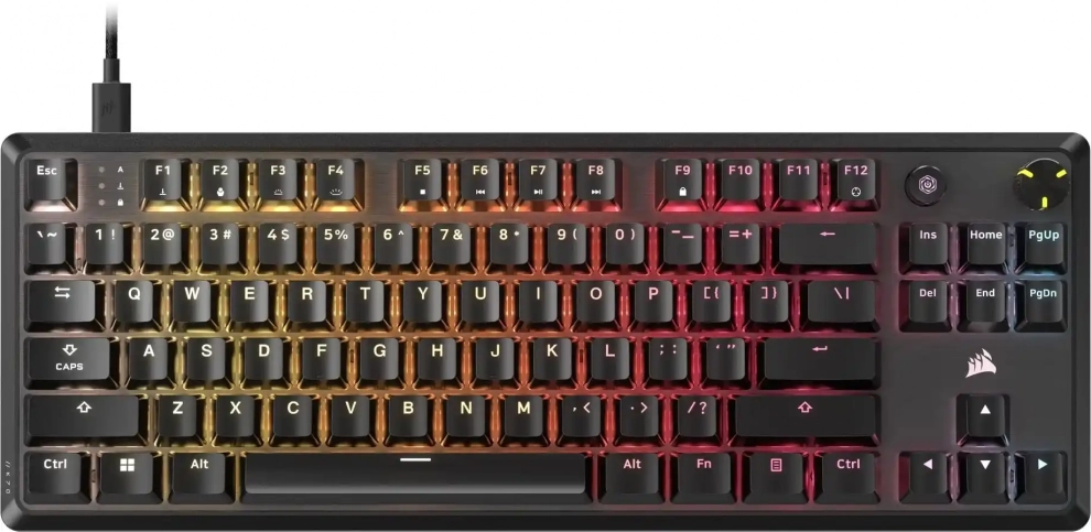 Геймърска механична клавиатура Corsair K70 CORE, TKL, MLX Red Switches, RGB, Черна | CH-911911E-NA 1