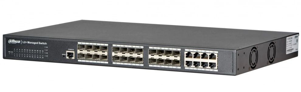 Dahua PFS5924-24X комутатор, 24-портов, 24xSFP слота, 8xGbE, L2+ управляем | PFS5924-24X 1