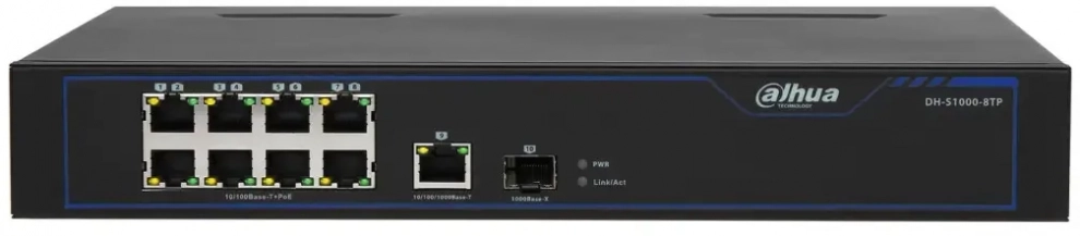 Суич Dahua S1000-8TP, 10-портов, Layer 2 PoE | S1000-8TP 1