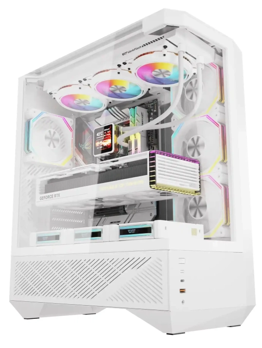 Darkflash DY460, Middle Tower, 4 Fans, White 1