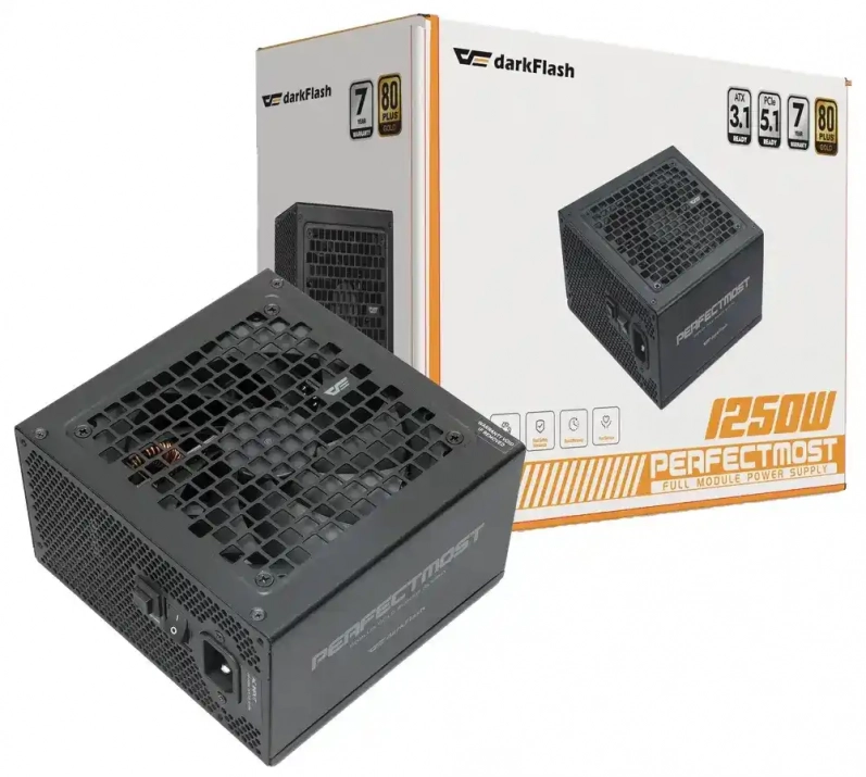 Darkflash PMT1250 A3, 1250W, 80 Plus Gold, Black 1