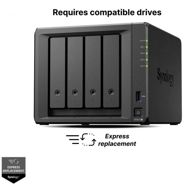 NAS устройство Synology 4-Bay DiskStation DS925+ 1