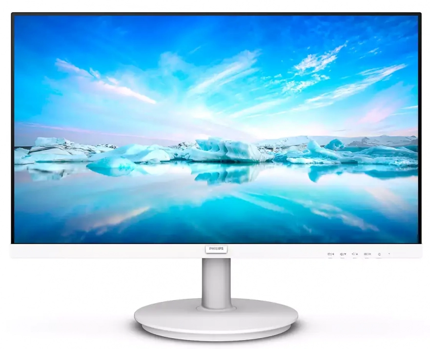 Монитор Philips 241V8AW/00 23.8", IPS, FHD (1920 x 1080), 75Hz, 4ms, Adaptive Sync, Бял 1