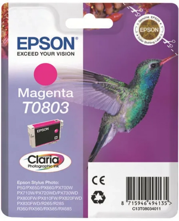 Консуматив Epson T0803, Magenta for Stylus Photo | C13T08034011 1