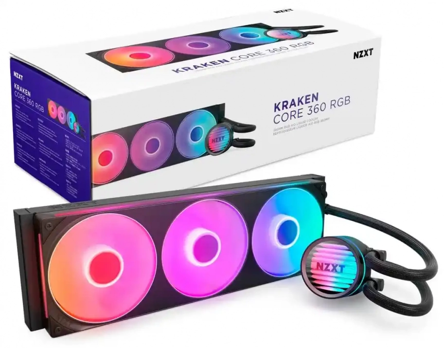 Водно охлаждане NZXT Kraken Core 360 RGB, Black | RL-KR36C-B1 1