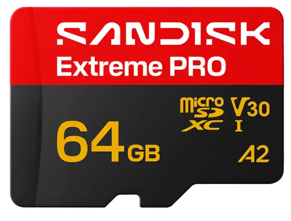 Карта памет SanDisk Extreme PRO microSD, 64GB, UHS-I, A2, V30 | SDSQXCU-064G-GS6MA