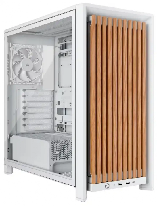 Corsair FRAME 4000D Wood RS, Mid-Tower, 4 Fans, White/Oak | CC-9011341-WW 1